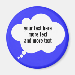 Aimant mots de coutume de ballon de bulle de pensée
