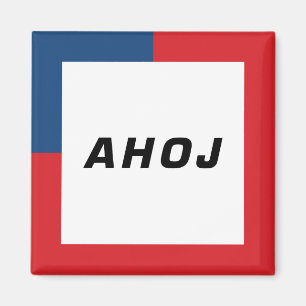 Aimant Mots Tchèques - Ahoj (Bonjour) 01A