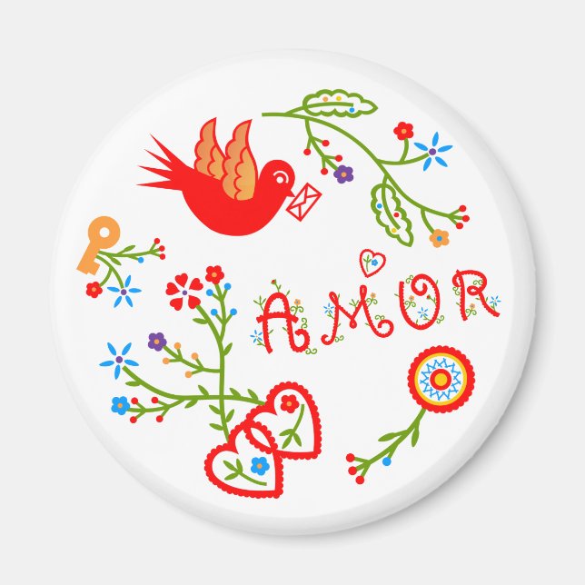 Aimant Mouchoirs d'amour de Valentine (Devant)