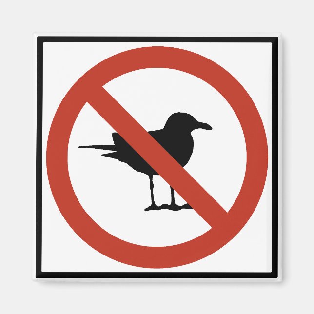 Aimant Mouettes interdites (Devant)