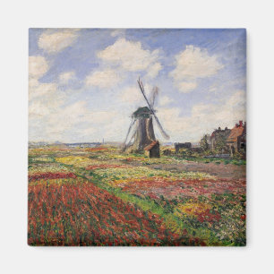 Aimant Moulin à vent de Rijnsburg de champs de tulipe de
