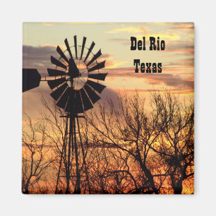 Aimant Moulin à vent de souvenir de Del Rio le Texas