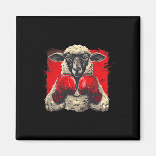 Aimant Mouton Boxeur Avec Gants De Boxe Kickboxing Drôle