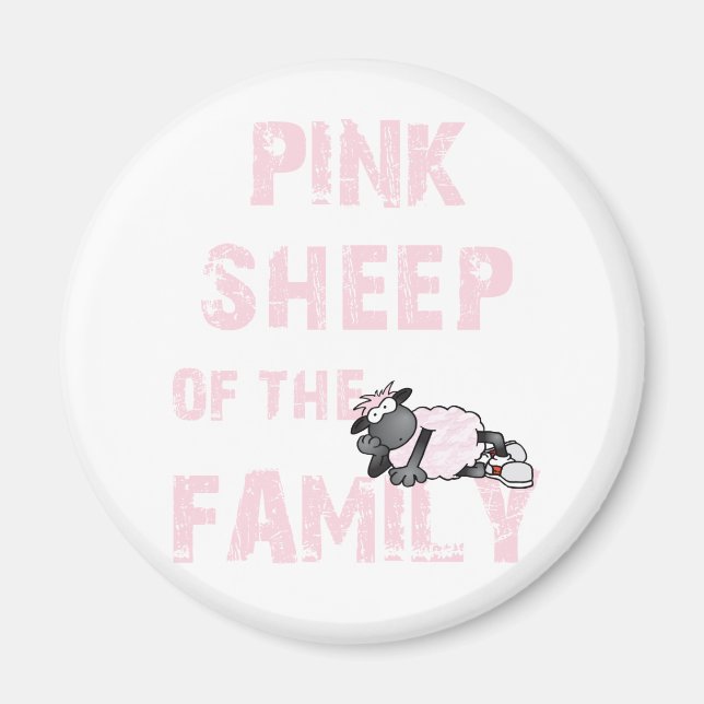 Aimant Mouton rose (Devant)