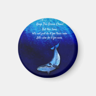 Aimant Mouvement vertical de la baleine vers le bas dans