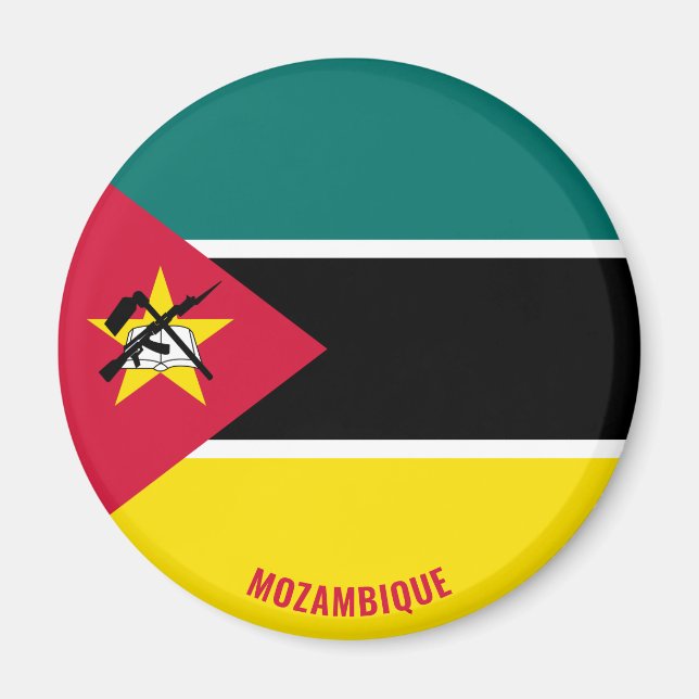 Aimant Mozambique Drapeau charmant patriotique (Devant)
