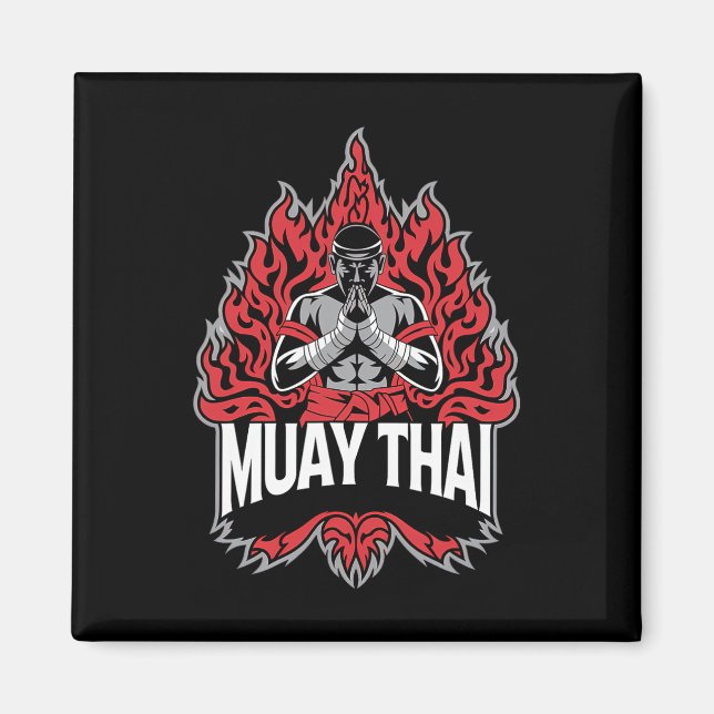 Aimant Muay Thai Fighter - Thai Boxing Fighter (Devant)