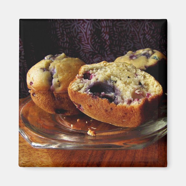 Aimant Muffins aux bleuets (Devant)