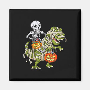 Aimant Mummy à cheval sur un squelette Dinosaure T Rex Ha