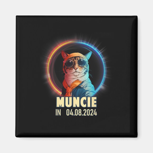 Aimant Muncie Indiana Total Solar Eclipse 2024 (Devant)