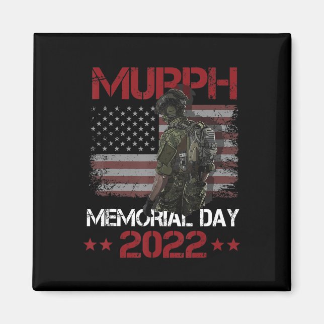 Aimant Murph 2022 Joyeux Jour commémoratif 4 juillet drap (Devant)