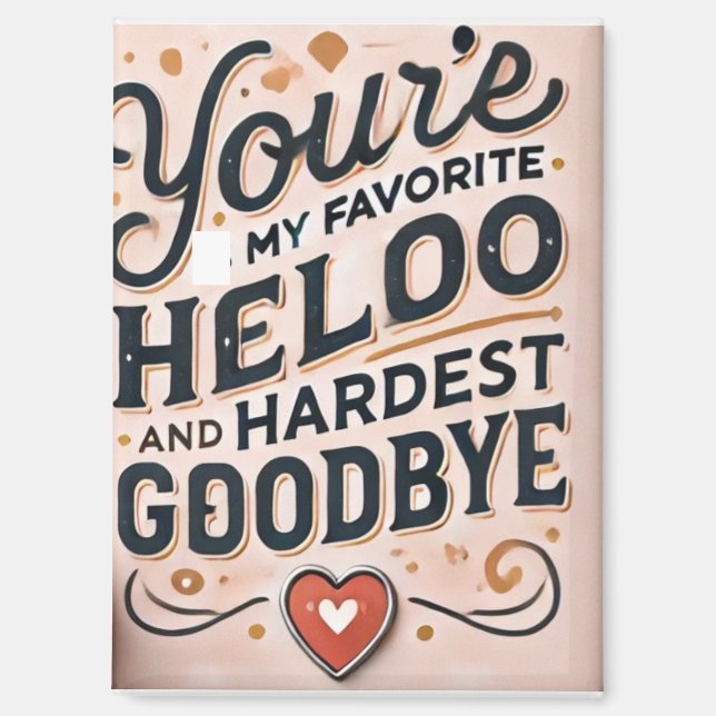 Aimant Murugi Accueil & Décor Favori-Hello Rectangle Magn (Recto)