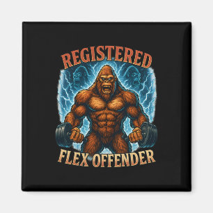 Aimant Muscle Bigfoot enregistré Flex Offensant Drôle Gym