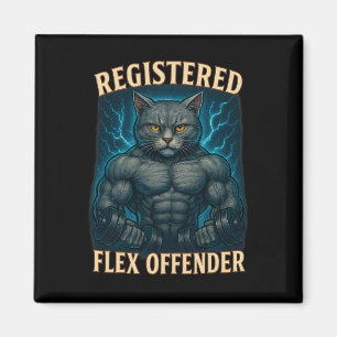 Aimant Muscle Chat enregistré Flex Offensante Drôle Gym m