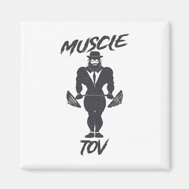 Aimant Muscle Tov Weightlifting Bodybuilding Jewish Rabbi (Devant)