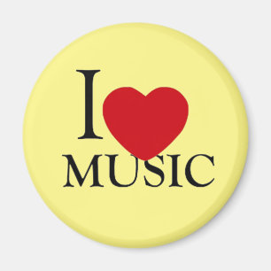 Aimant Musique cool Amoureux Musique Événement J'aime Mus