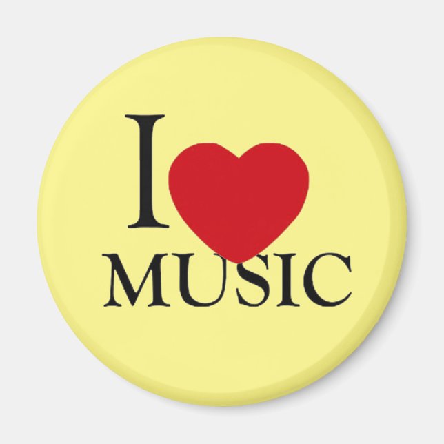 Aimant Musique cool Amoureux Musique Événement J'aime Mus (Devant)