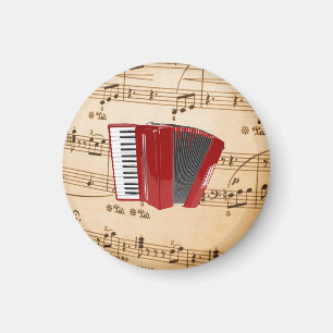 Aimant Musique d'accordéon, design populaire,