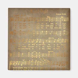 Aimant Musique de feuille silencieuse de chant de Noël d