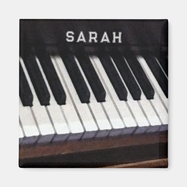 Aimant Musique de piano personnalisée (Devant)