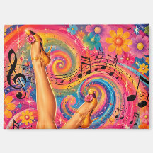 Musique des talons fleurs couleur tourbillon
