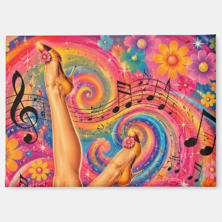 Aimant Musique des talons fleurs couleur tourbillon