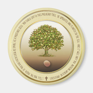 Aimant Mustard Seed cadeau Baptême Foi Cuisine Accessoire