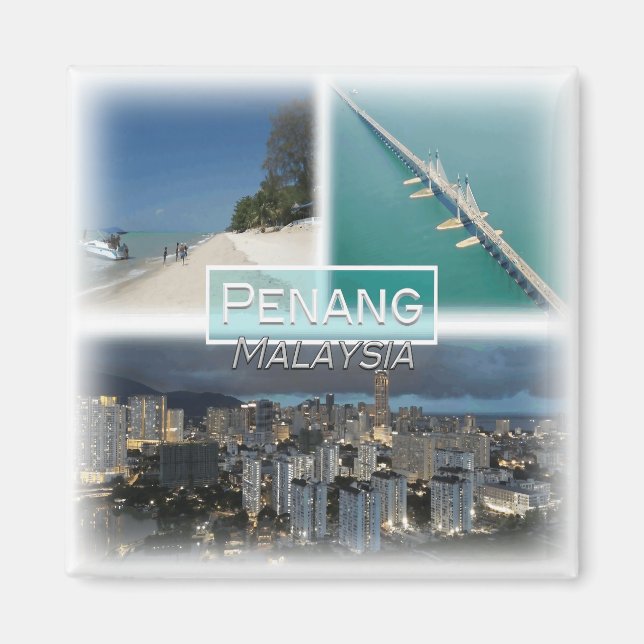 Aimant MY0027 Asie, Malaisie, Penang, réfrigérateur (Devant)