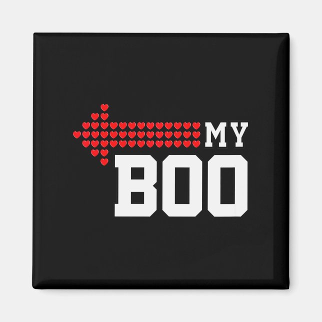Aimant My Boo &amp; My Bae Valentines Day Cute Couple Mat (Devant)