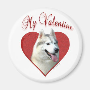 Aimant My Siberian Husky Valentine : Love Huskies