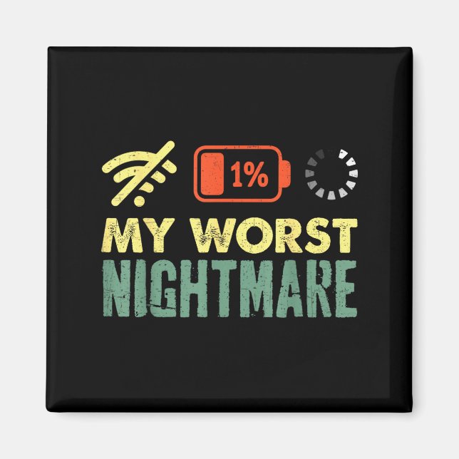 Aimant My Worst Low Battery Funny Gamers Humor Men  (Devant)