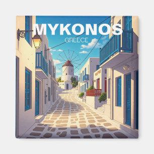 Aimant Mykonos Grèce Cyclades Moulin à vent