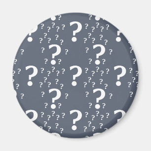 Aimant Mystère question marque énigme puzzle bleu-gris