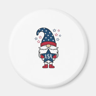 Aimant Nain Patriote USA Étoile Vectorielle Chemise Desig