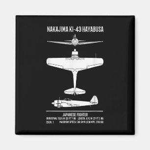 Aimant Nakajima Ki-43 Hayabusa Avion de chasse japonais
