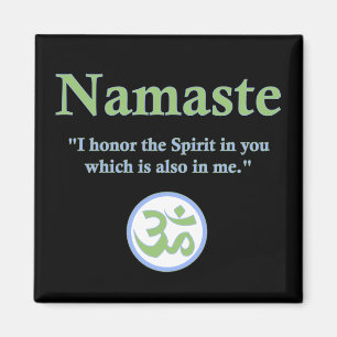 Aimant Namaste - avec la citation et le symbole de l'OM