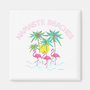 Aimant Namaste Beaches Zen Yoga Tropic Graphisme amusant