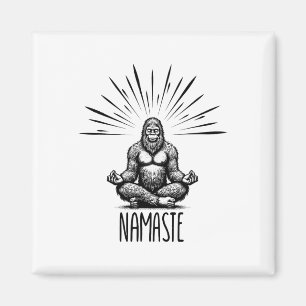 Aimant Namaste Bigfoot Yoga Méditation Drôle de Yoga Bigf