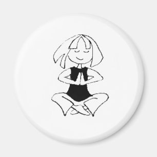 Aimant Namaste de fille de yoga
