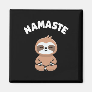 Aimant Namaste Drôle Mignon Paresseux Kawaii Yoga Paresse