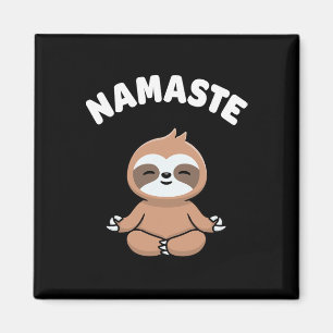Aimant Namaste Drôle Mignon Paresseux Kawaii Yoga Paresse