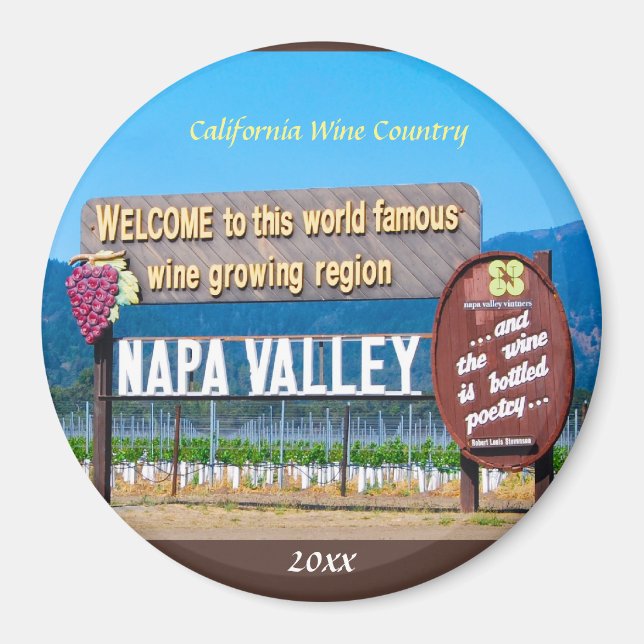 Aimant Napa Valley California Winnies (Devant)