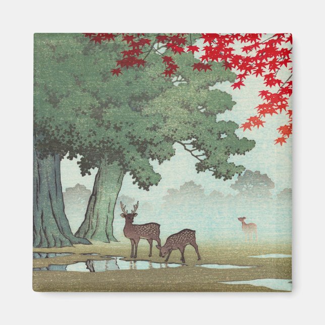 Aimant Nara Park Hasui Kawase shin hanga paysage art (Devant)