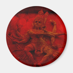 Aimant Nataraj dansant le rouge Grung de statue de