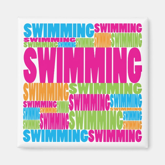 Aimant Natation colorée (Devant)