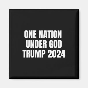 Aimant Nation Under God Trump 2024 God American Flag Jesu