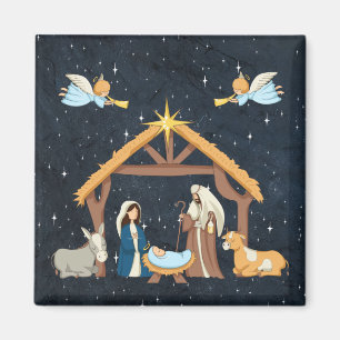 Aimant Nativité de Noël mignonne