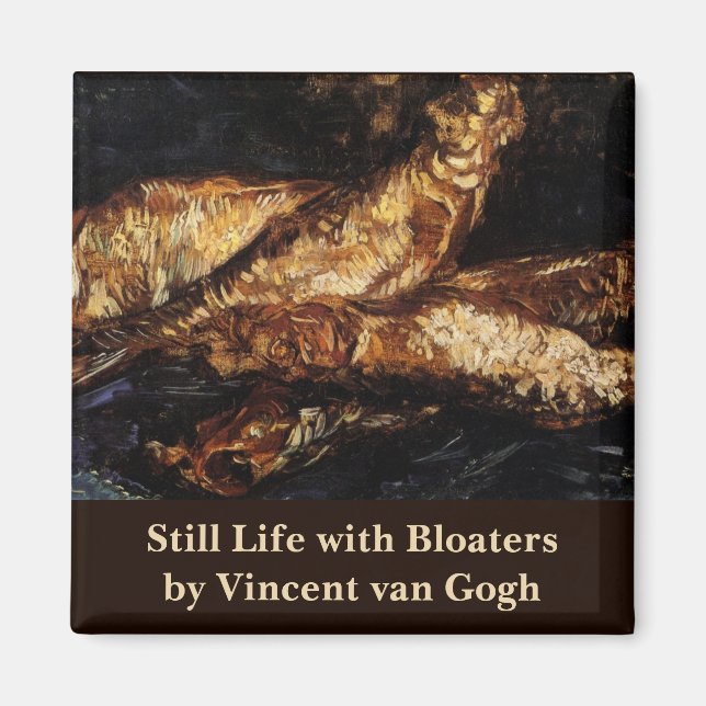 Aimant Nature morte avec bloaters par Vincent van Gogh (Devant)
