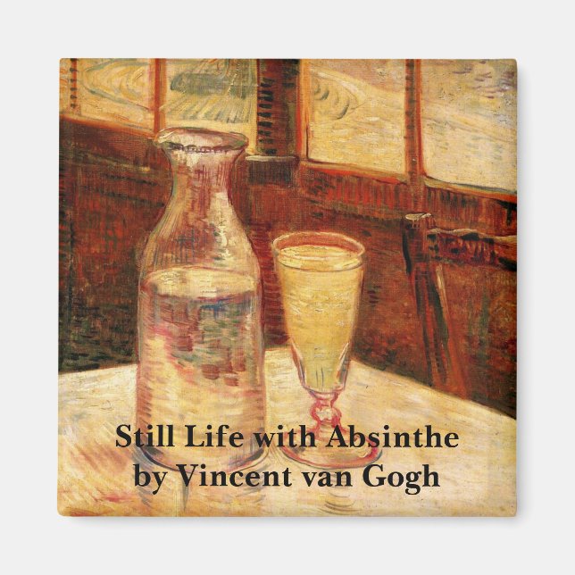 Aimant Nature morte avec de l'absinthe de Vincent van Gog (Devant)