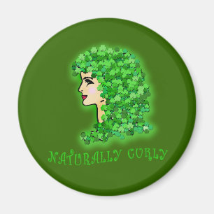 Aimant Naturellement Curly ! Avec les Shamrocks irlandais